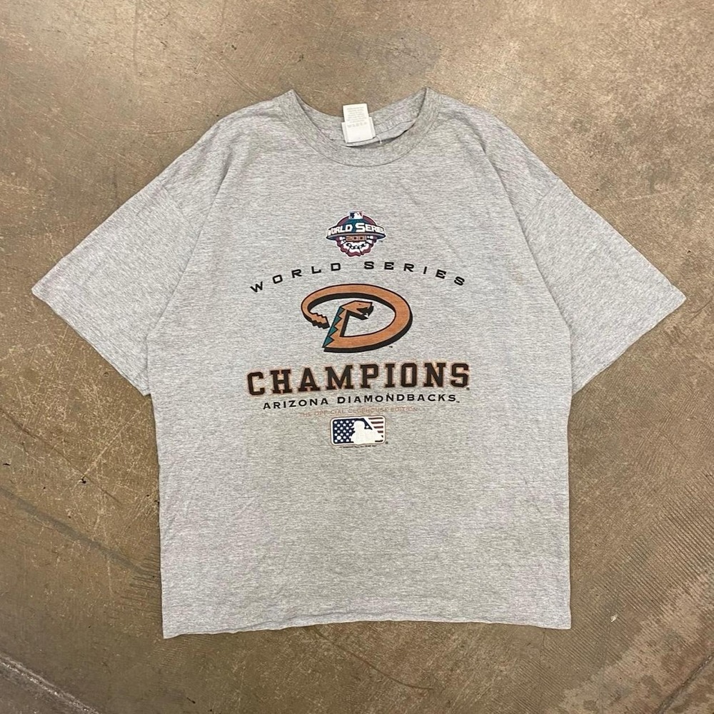Vintage Arizona Diamondbacks 2001 World Series Champions MLB Baseball T-Shirt XL